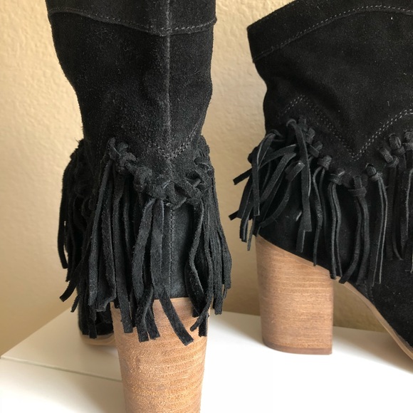 ALDO black fringe booties - Picture 2 of 3